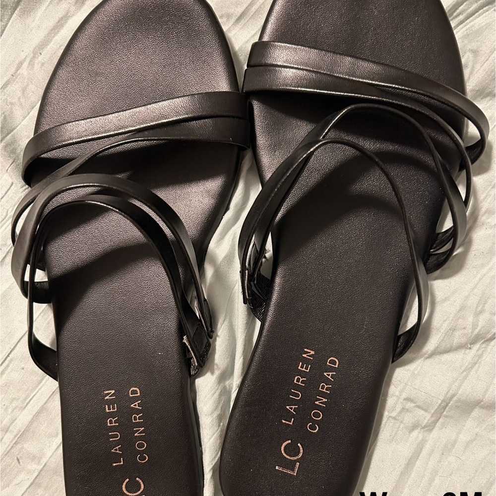 LC Lauren Conrad Elegant Black Sandals